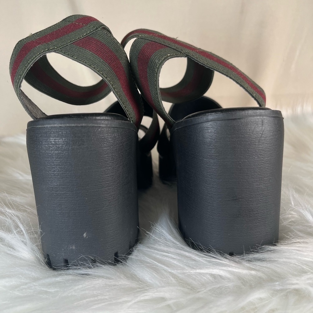 Madden Girl, Stylish Green and Red Women's Sandals - Picture 5 of 7